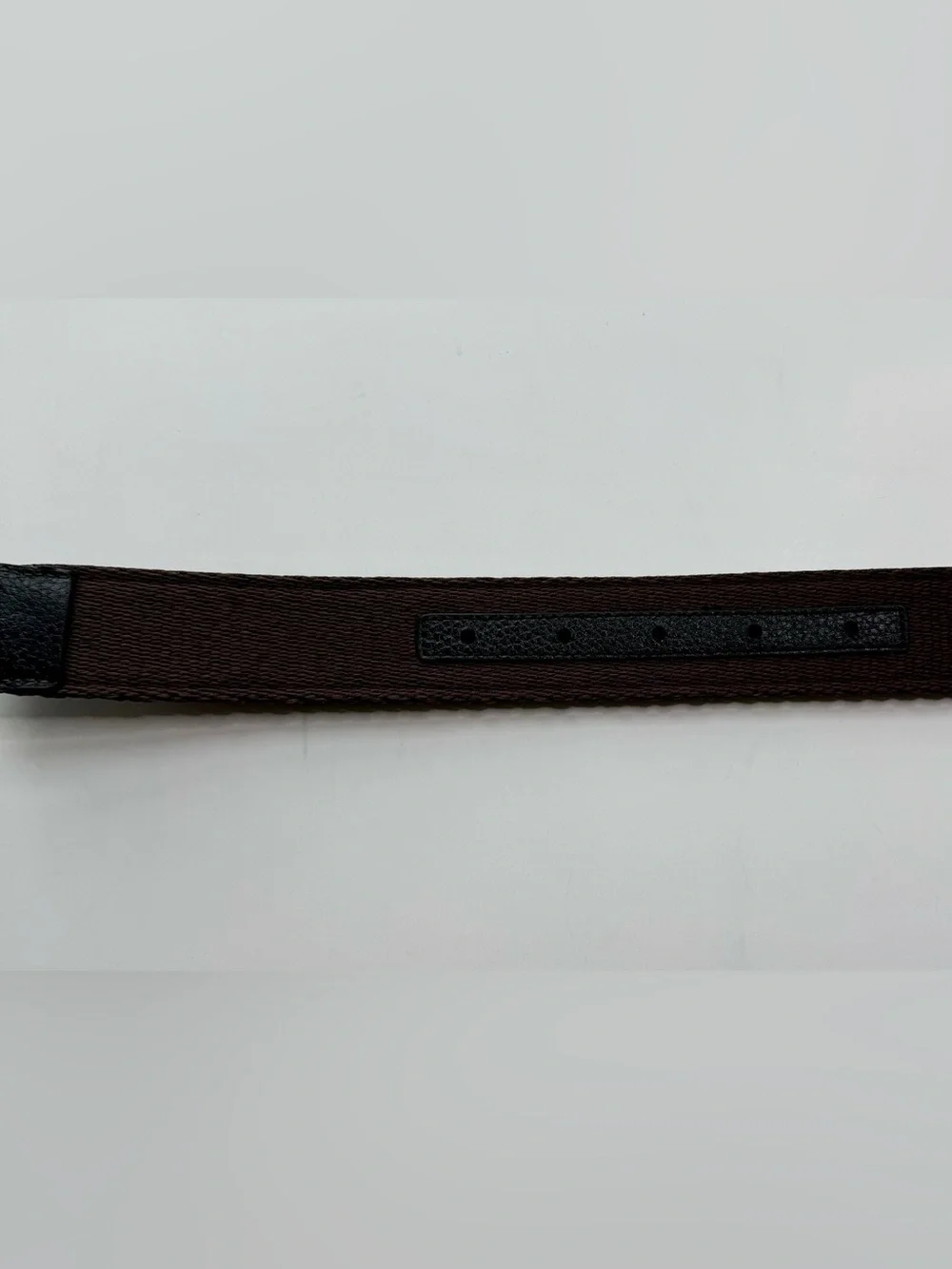 Cole Haan Black and Brown Leather Reversible Belt with Polished Buckle